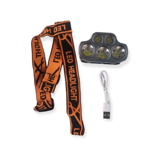FA-502 Super Bright Rechargeable LED Headlamp with Zoom &amp; Strap