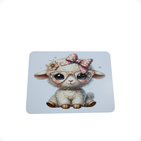 Cute Sheep Glasses - Mouse Pad