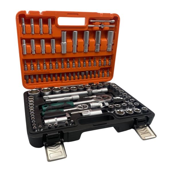 108 Piece Professional Ratchet Wrench Socket Tool Set