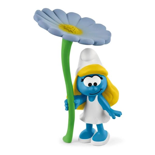 Schleich The Smurfs - Smurfette with Flower - 7.6cm Tall