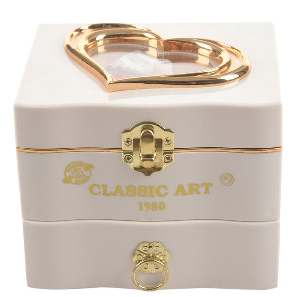 Rotating Ballerina Music Box Clockwork Plastic Jewelry Box Red