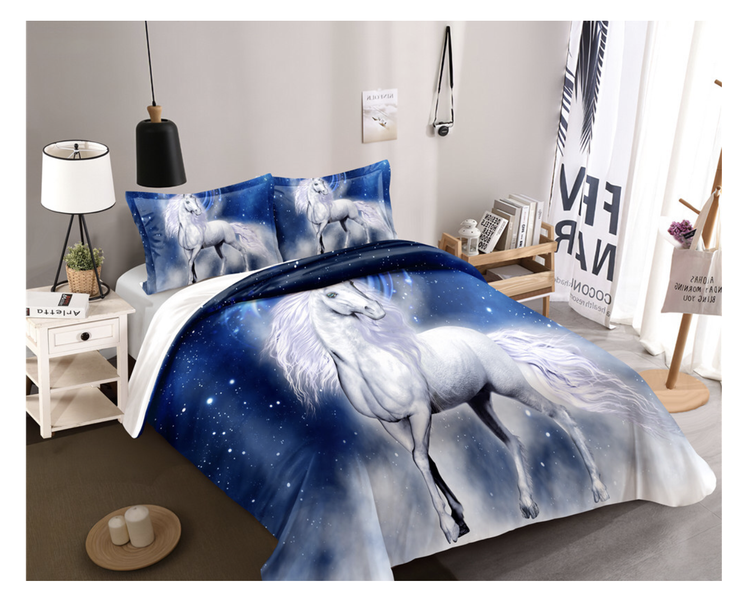 3D Printed Unicorn Duvet Cover Set