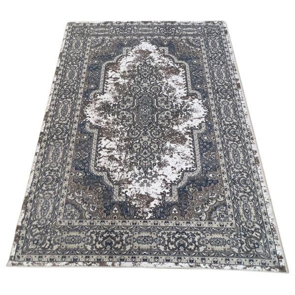 Rugs &amp; Decor / Navy beige Kerman Area Rug - 290 x 200 cm