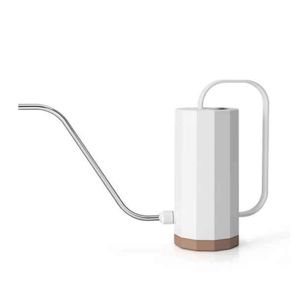 Modern Style Plant Watering Can with Long Spout for Garden Plants - White