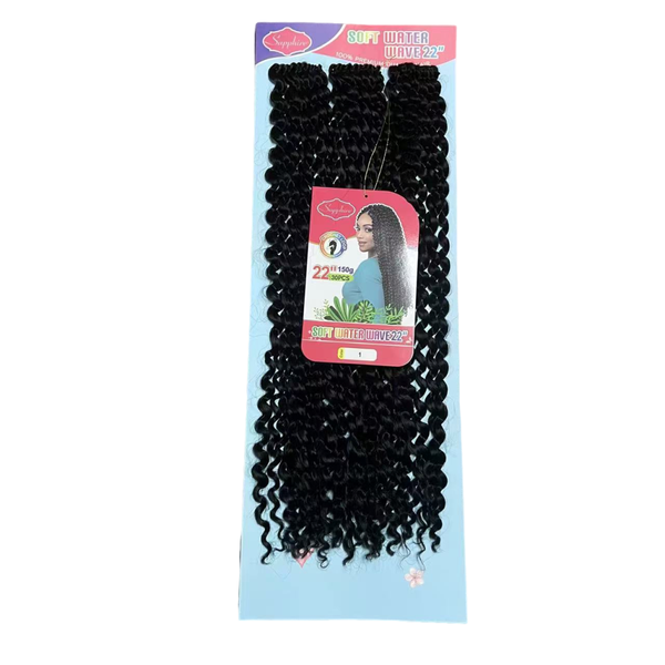 Sapphire 22 inch Soft Water Wave Crochet Loop Braid Hair