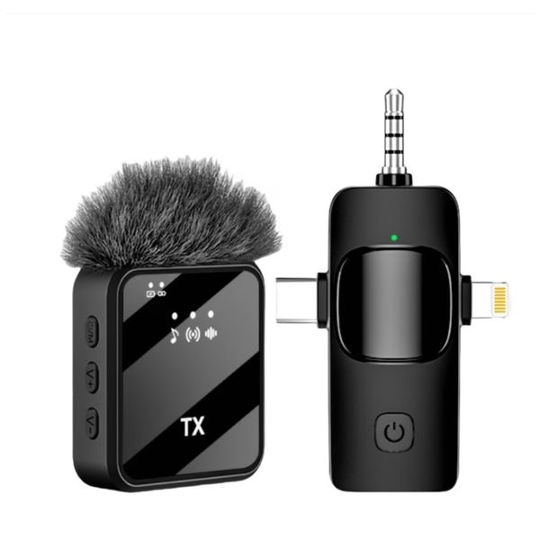Microphone Compatible With iPhone/Android/Camera, Wireless Microphones, 18H Battery Life