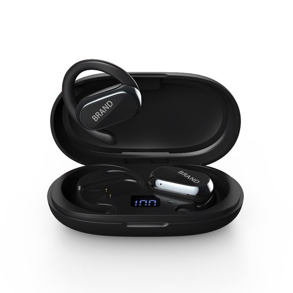 Open Ear Bluetooth Earbuds with ear hook Sports game FW9 Black