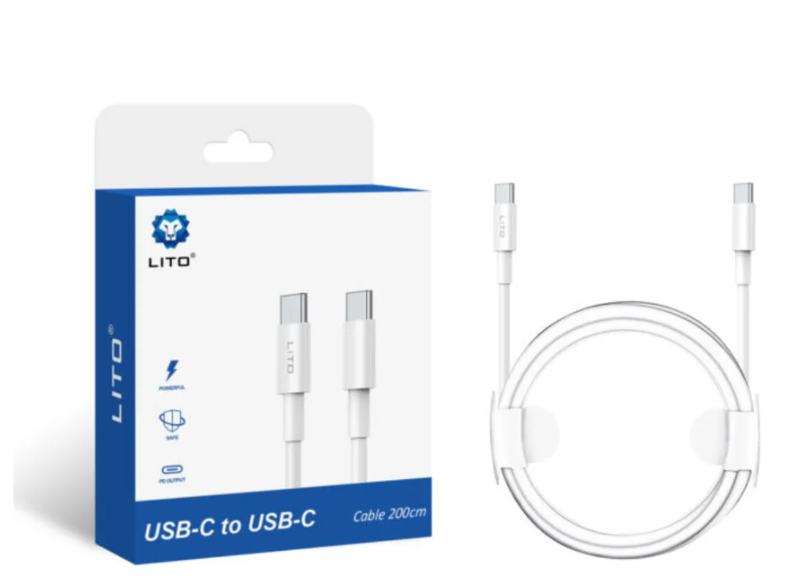 Lito Super Fast Charging Type C to Type C Cable 2M