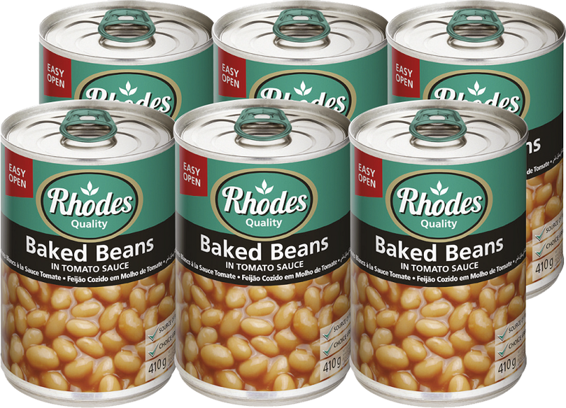 Rhodes - Baked Beans in Tomato Sauce 6x410g