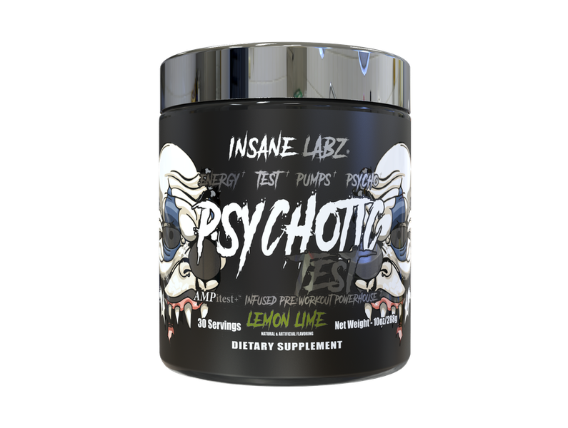 Insane Labz Psychotic Test Pre-Workout Powder Lemon Lime - 276g