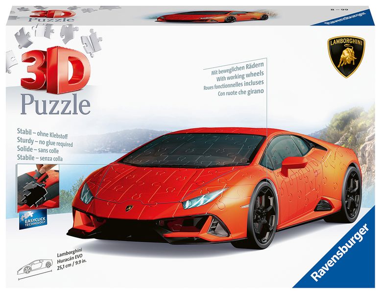 Ravensburger 108 Piece 3D Puzzle Vehicles-Lamborghini Hurricane Evo
