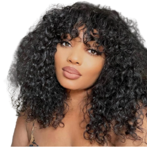 Water Wave Brazilian Hair Fringe Wig.