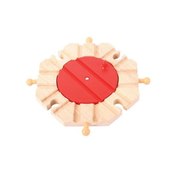 BigJigs Rail 8 Way Turntable Wooden Train Set Expansion Pack