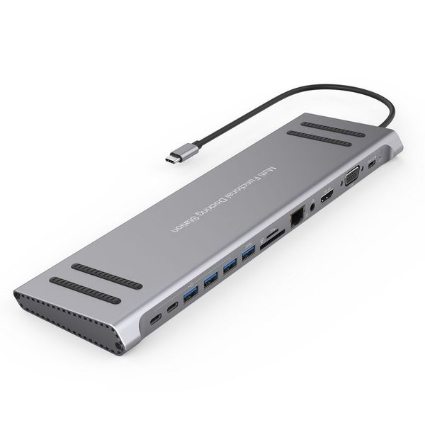 14 in 1 USB-C Multi Function Docking Station 4K Ultra HD Laptop Base