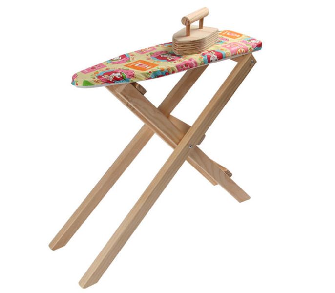 Kids' Imaginative Play - Wooden ironing board and Iron Set
