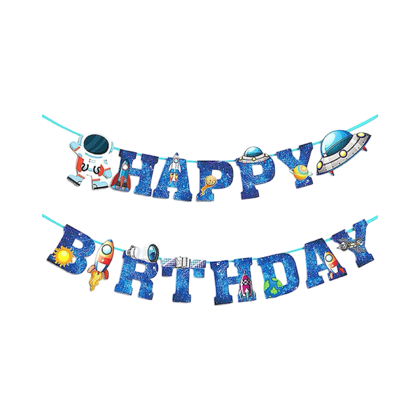 Ultimate Space Ship Happy Birthday Banner