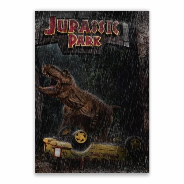 Jurassic Park Car Crash Poster - A1