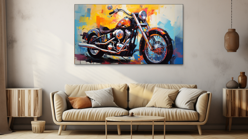 Canvas Wall Art - Abstract Cruiser Bike - HD0170