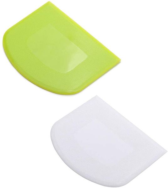 Dough Cutter - Set of 2 Silicone Pastry, Bread &amp; Dough Scrapers