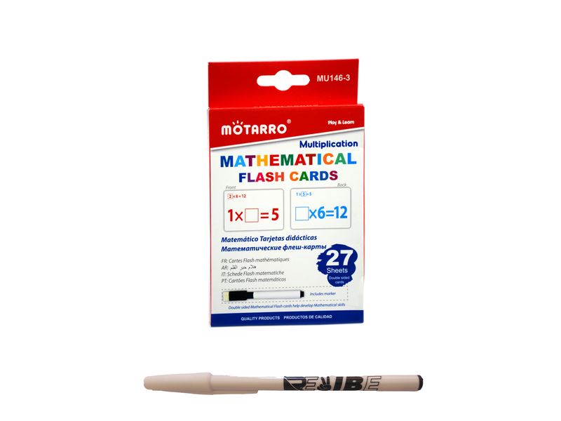 Motarro Children Early Development Multiplication Flash Cards With ReVibe Pen