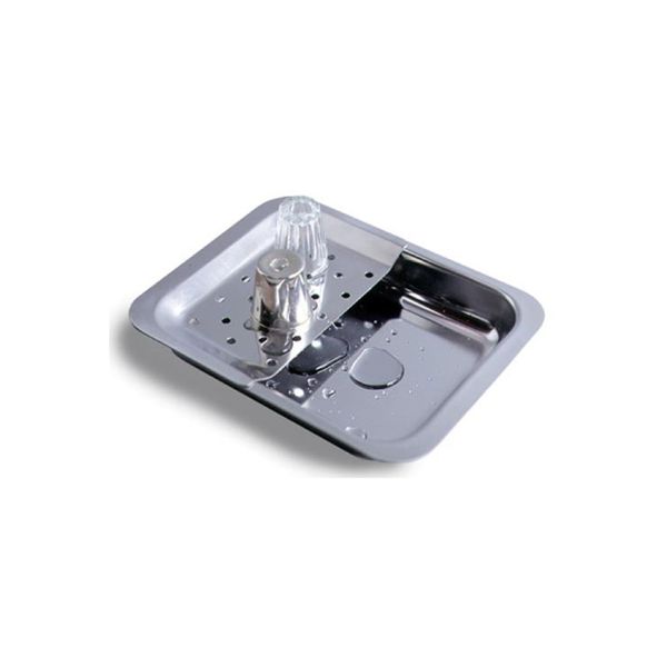 Tot Drainer 200L x 160W x 35H mm Polished Stainless Steel