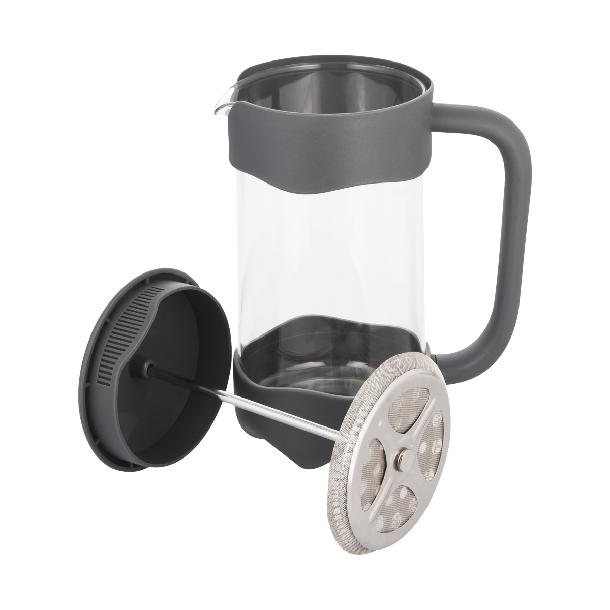 O2 Grey & Borosilicate Glass Coffee Plunger Shop Today. Get it
