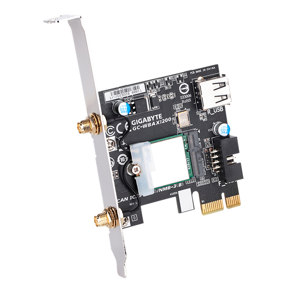 Gigabyte Wi-Fi 6E AX1200 Tri-Band Wi-Fi and Bluetooth 5.2 PCIe Card