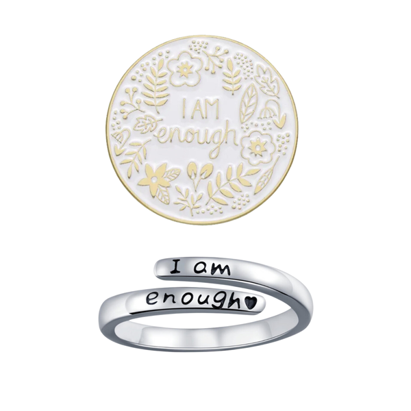 I am Enough - Inspirational Brooch and Ring