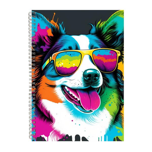 Colorful Graphic Cute Happy Dog Notebook Dog Gift Idea Notepad Pad 109