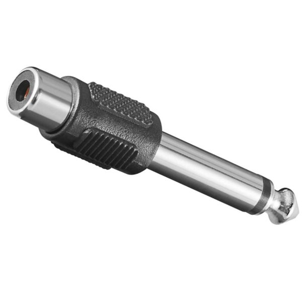 6.3mm Male to RCA Female AV Adapter Plug Right Angle Connector