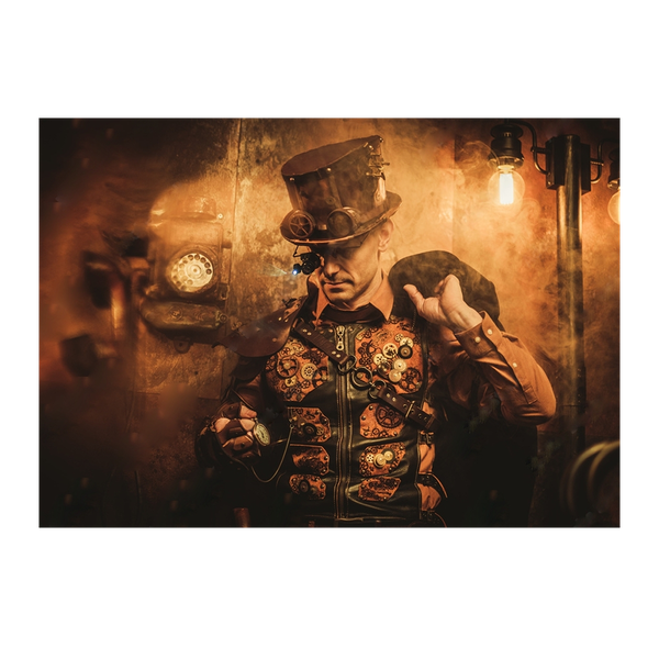 Wall Art Canvas A0 - Steampunk Gentleman Portrait