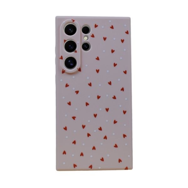 Heart Dot Design Phone Case Compatible With Samsung S24 Ultra - Pink
