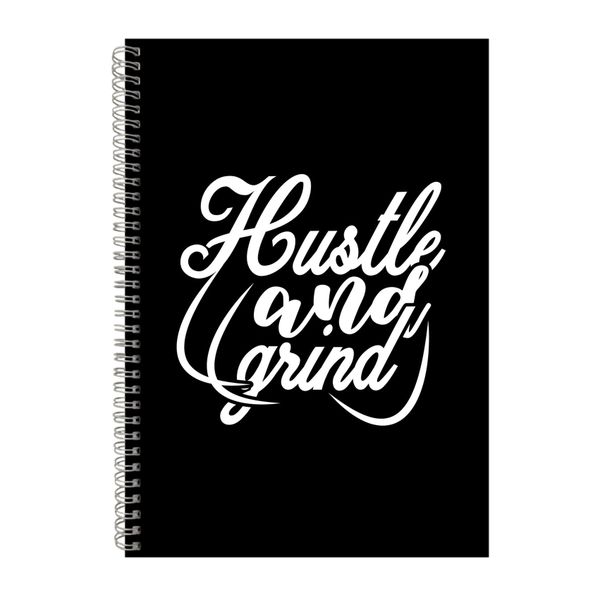 Hustle And Grind Notebook Inspirational Gift Idea A4 Notepad 131