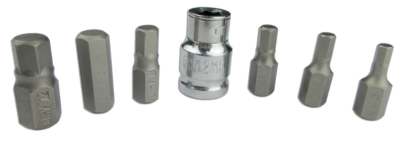ACA - Multi Spline Hex Bit Set - 7 Piece