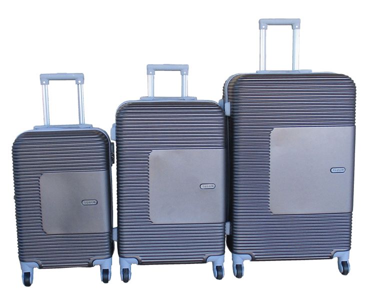 3-Piece Luggage Set-Brown,Telescopic Handle,Spinner Wheels,Built-In Lock
