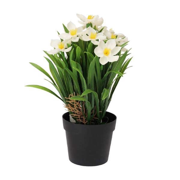 Small Decorative Daffodil Artificial Plant Flower in Pot - 10x26cm