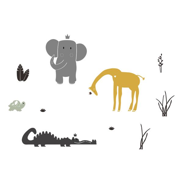 African/Wild Animal Themed Kids-Baby Room Wall Art-Sticker-Decor