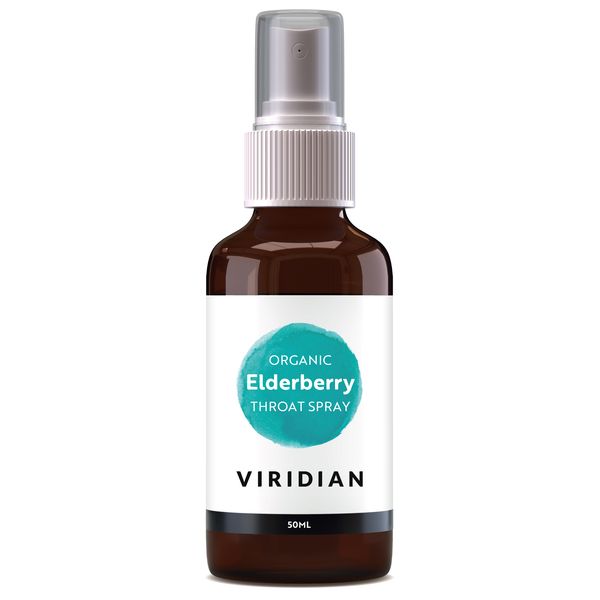 Viridian 100% Organic Elderberry Throat Spray 50ml