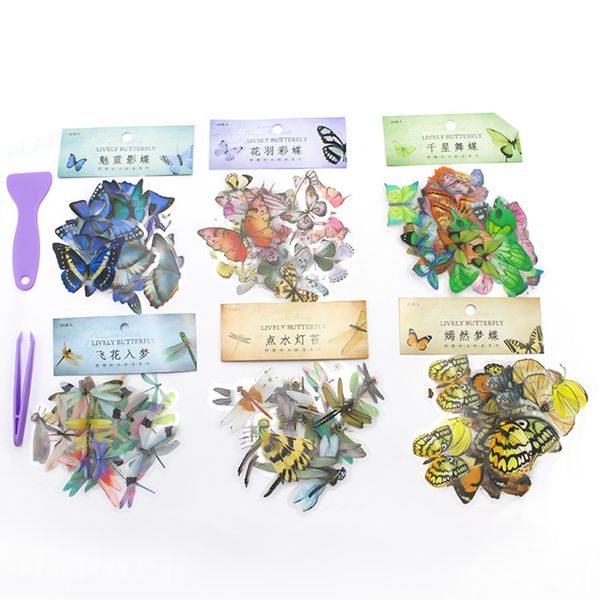 240 PCS Variety Butterfly Stickers for Diy Decor Crafts Binding -HD01