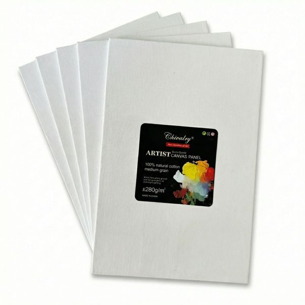 STICKCOOL Supply Cotton Canvas Panel 100% Natural Cotton 20×30cm / 30×30cm