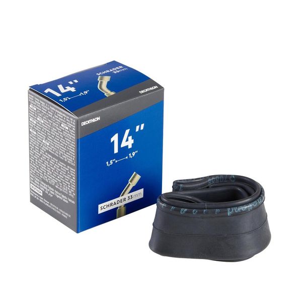 Decathlon 14" Inner Tube Section 1.5 to 1.9 - Bent Schrader Valve