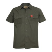 RuggedWear Maun Short Sleeve Safari Shirt. Stone & Olive 6.5 oz We Are Proudly South African 4XL / Stone