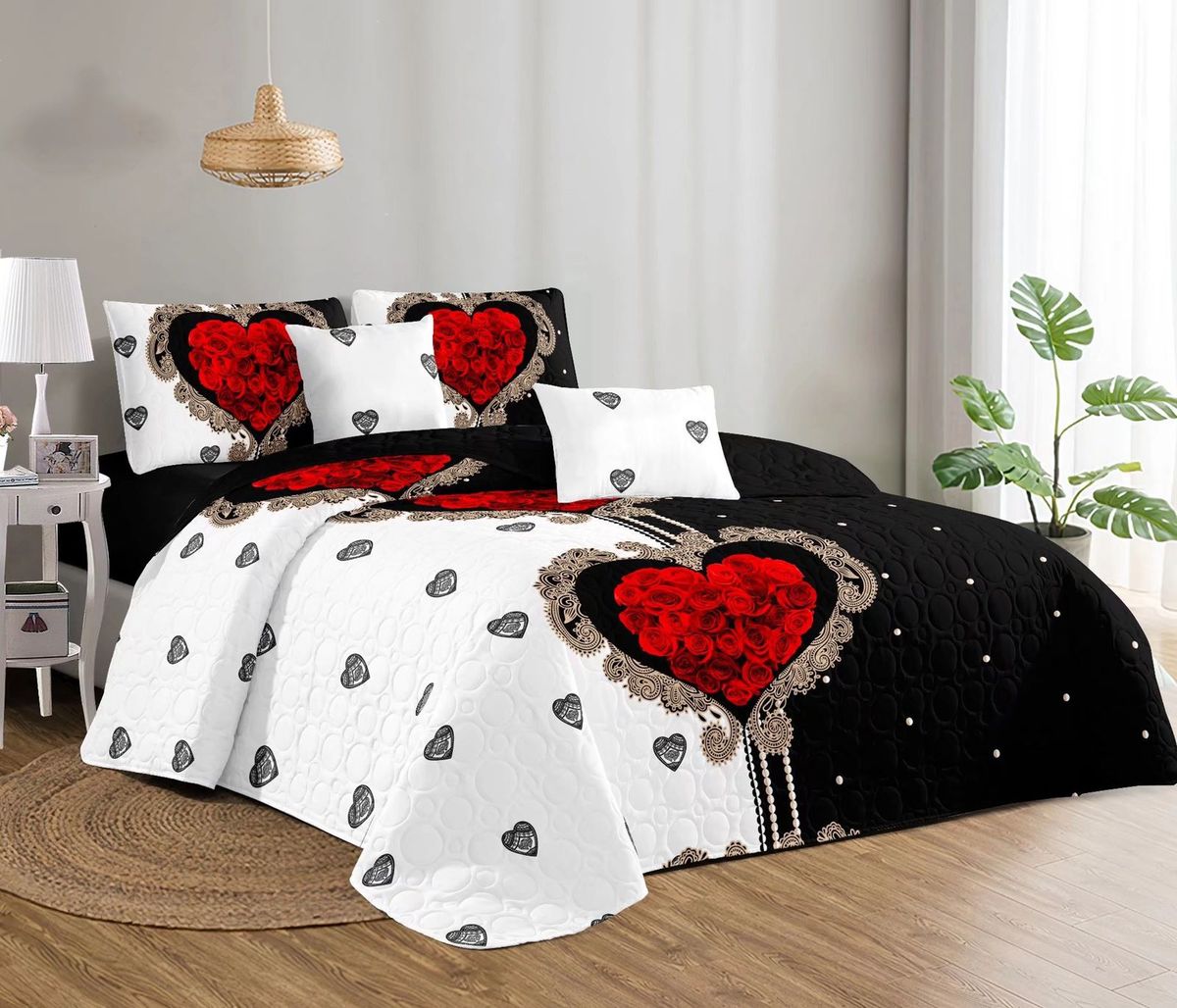 Black White Bedspread 5 Piece Buy Online in South Africa