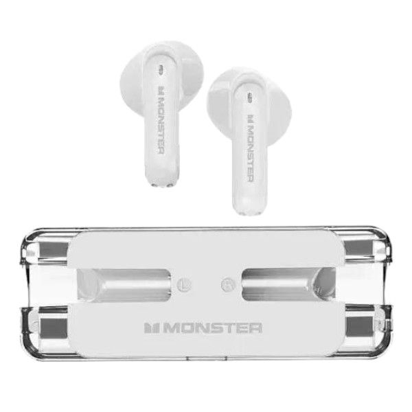 MONSTER - XKT08 - Hi-Fi Bluetooth 5.3 TWS Earphones With Case - White