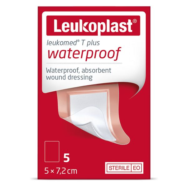 Leukomed T Plus Waterproof Dressing, 5cm x 7.2cm, 5 in Box