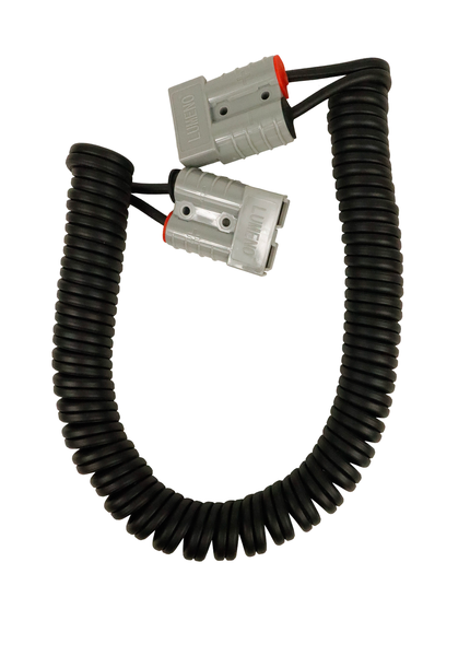 Lumeno 3m Spiral Cable to 2 x 50 Amp Square Connectors