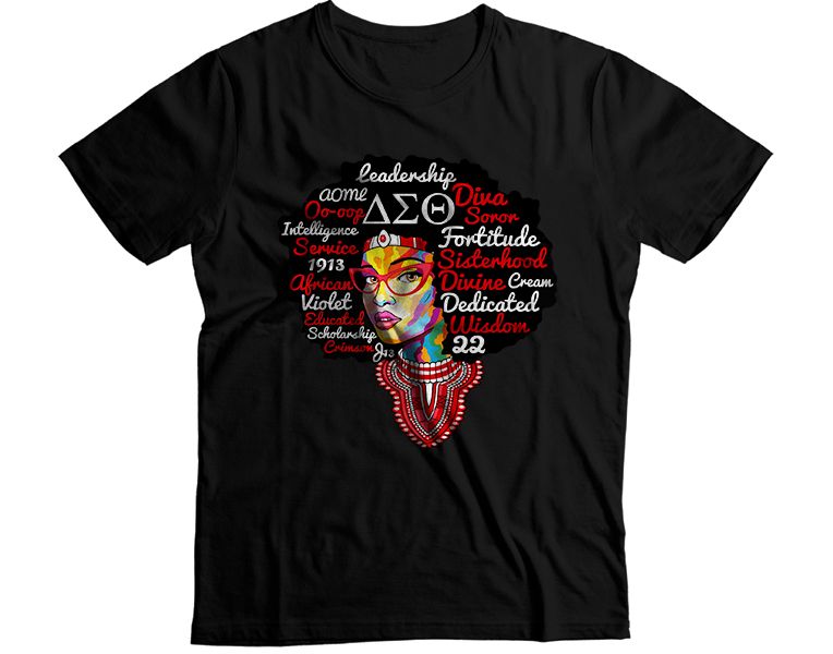 Woman Afro Words Graphic T-Shirt