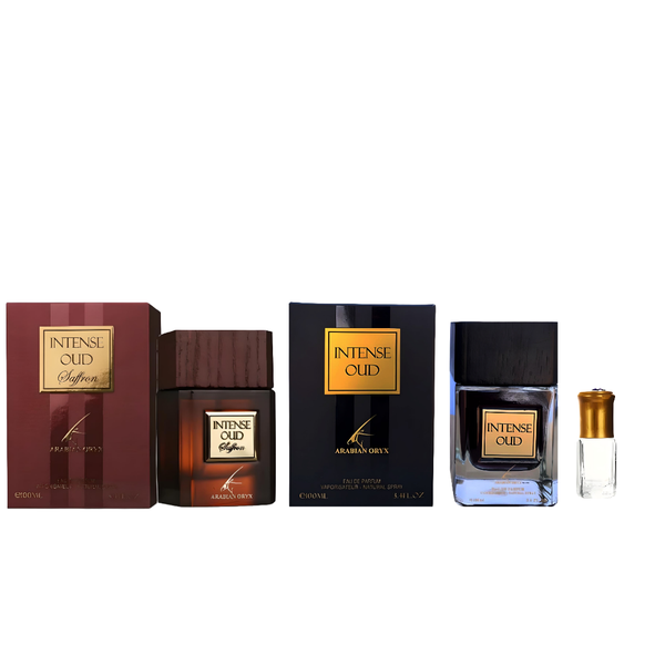 Intense Oud &amp; Intense Oud saffron Combo EDP 100ml + Perfume Oil