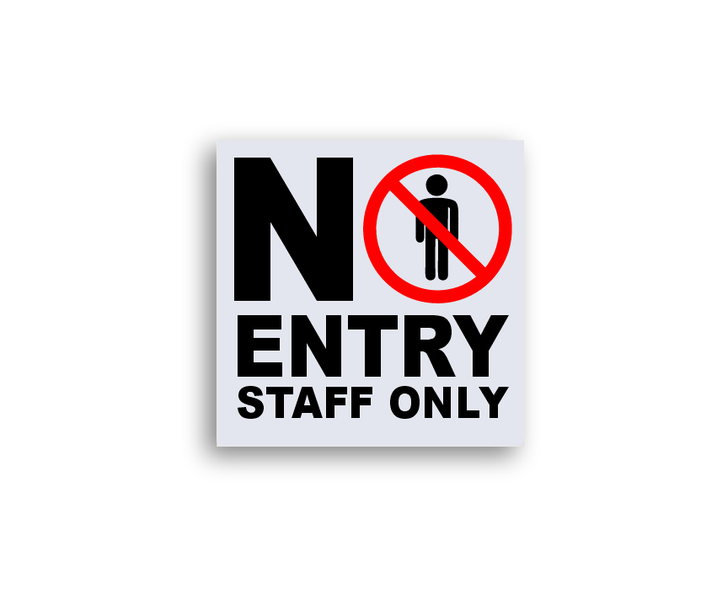 No Entry Staff Only ABS Sign Board - Workplace Safety