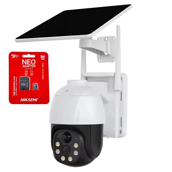 V380 Pro Solar 4G(Sim Only ) Camera (No WIFI) + 64GB Hiksemi SD Card- EMS